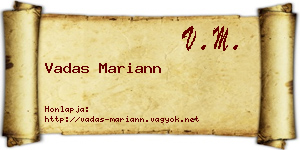 Vadas Mariann névjegykártya